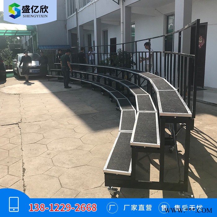 盛亿欣舞台桁架厂家定制钢铁/铝合金合唱台 专业生产学校活动合唱台可折叠合唱台LW201908图5