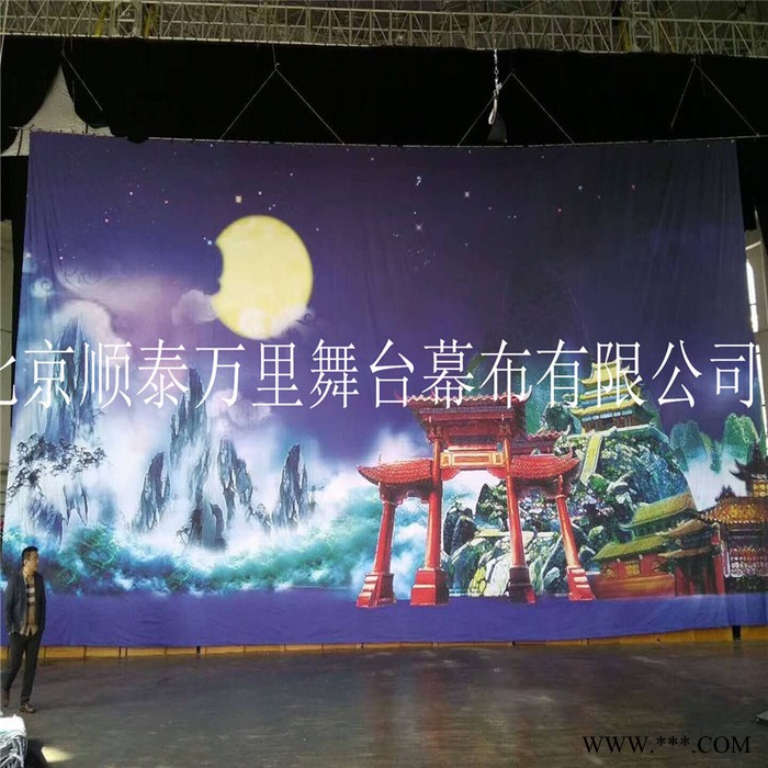 厂家直供纯棉ST-J背景幕 天幕 舞台幕布  会议幕图4