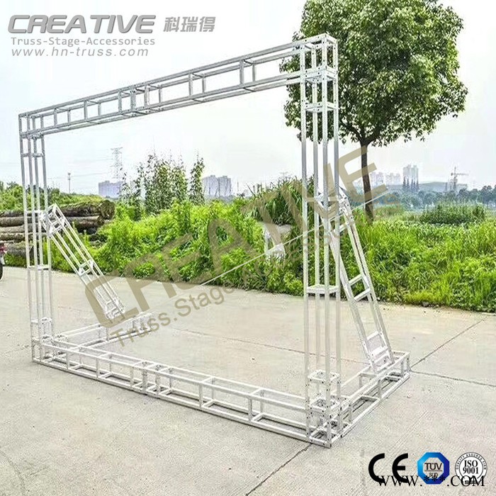 长沙科瑞得20*20钢铁桁架 背景架广告架 展示架舞台桁架镀锌方管桁架雷亚架舞台图2