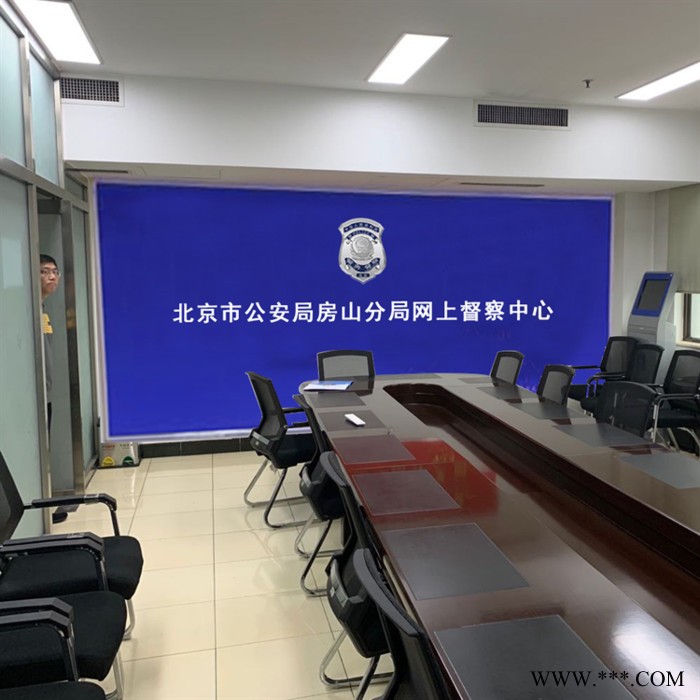 宏达丰业超长 喷绘幕布 卷轴幕布 背景幕布 舞台幕布 会议幕布 电动卷轴幕布图4