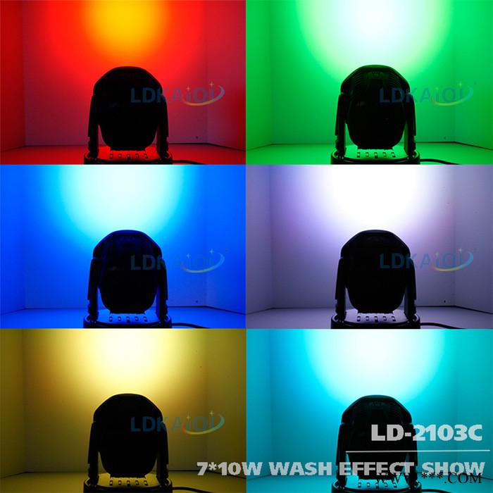 凯奇隆迪LD-2103C 7颗10W RGBW led迷你摇头灯染色摇头灯 舞台灯光设备图3