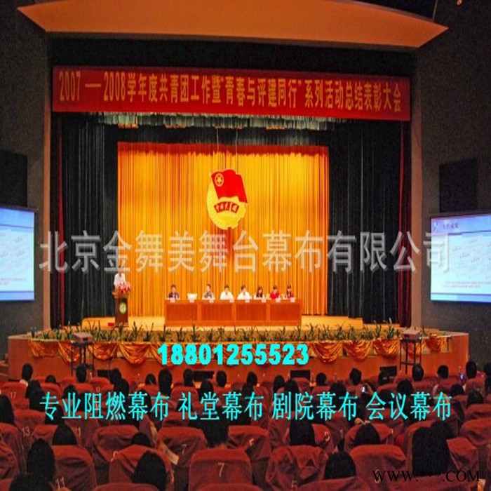 特价批发舞台幕布 阻燃舞台幕布 电动会议幕布 LED星空幕布图2