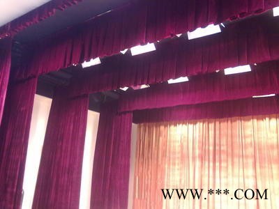 定做办公窗帘遮光窗帘电动遮阳窗帘电动会标舞台幕布定做学校酒店医院单位医院遮光室外电动窗帘组窗帘安装图3