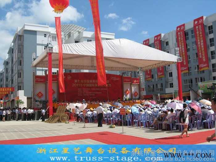 桁架舞台布置露天桁架舞台舞台桁架帐篷舞台桁架搭建舞台增加桁架亭铝合金舞台图2