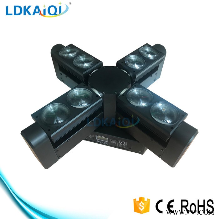 凯奇隆迪LD-2139D 8X10W 龙卷风摇头灯 LED光束灯 舞台灯光 婚庆设备图1