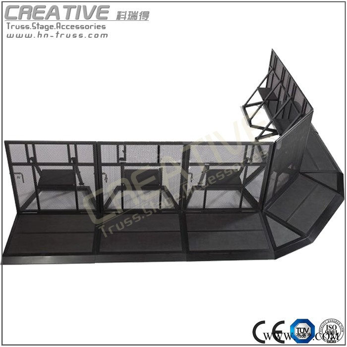 湖南科瑞得批发升降雷亚架舞台钢铁活动车展铝合金灯光架背景桁架贵州广东铝合金舞台拼装活动升降T台S圆型造型演出背景灯光架桁图4