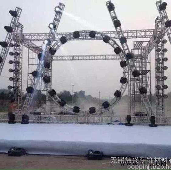 无锡炜兴铝合金桁架 方管圆管桁架生产厂家 广告背景架 圆形桁架 灯光架 truss架 舞台灯光架图2