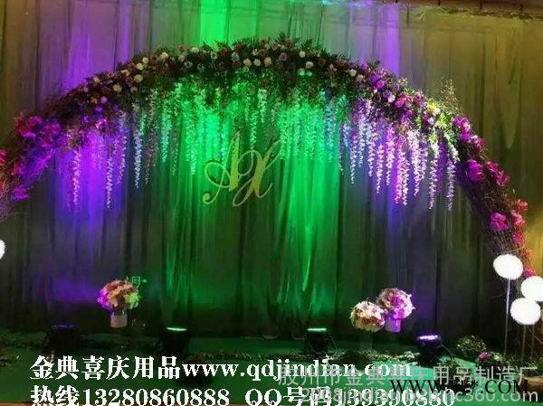 吉林长春青岛胶州庆典用品婚庆道具批发舞台桁架大拱形门花门仿真花艺门图5