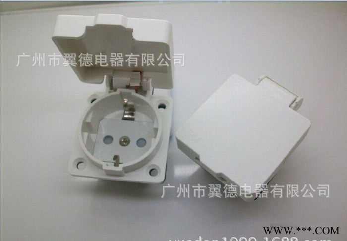 欧式插座 舞台灯光防水插座 欧规两圆插座 IP54欧式防水插图2