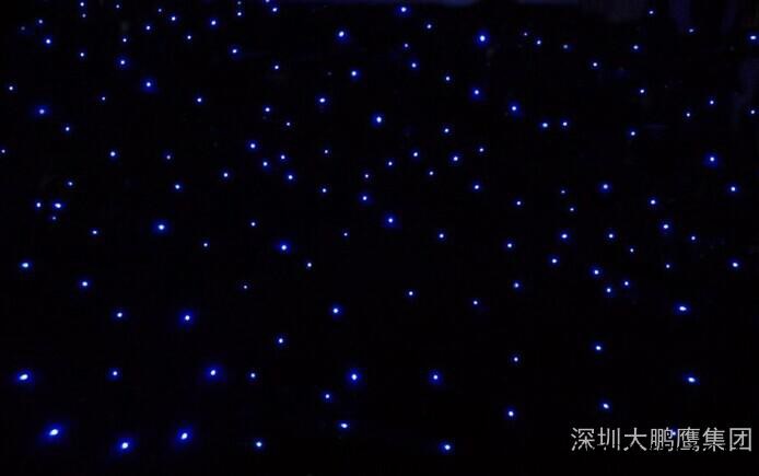大鹏鹰婚庆舞台灯光 舞台背景LED蓝白星空幕布图2