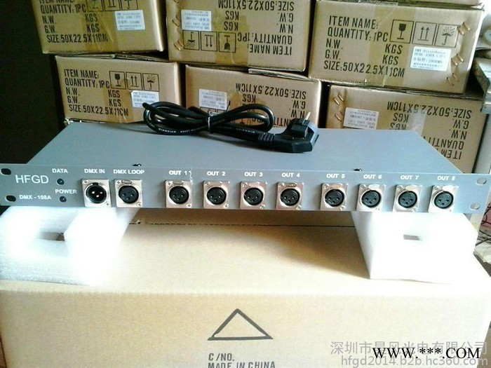 6路 DMX512隔离灯光信号放大器 LED灯信号增强器 舞台灯光现货