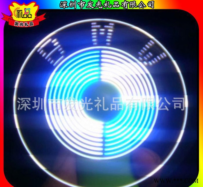 闪字风扇时尚霓虹灯微型小风扇 LED闪字风扇发光生产图2