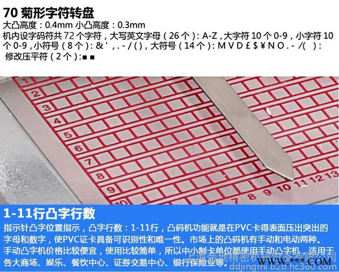 EMBOSSER|DD-68C/70C/72C| PVC卡凸字打码机| PVC卡凸字打码机生产厂家|银行卡/会员卡制卡机图4
