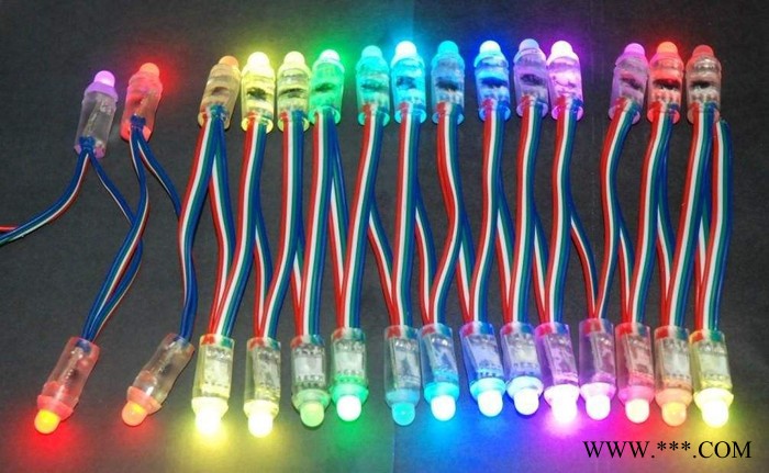 全彩发光字灯串F812mm灌胶防水IP67穿孔灯**