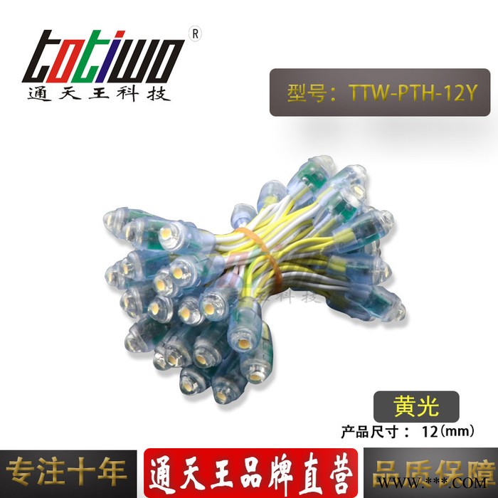 供应5V12V12MM黄光外露灯串 广告灯串 穿孔字灯串 LED外露灯串 LED灯串图3