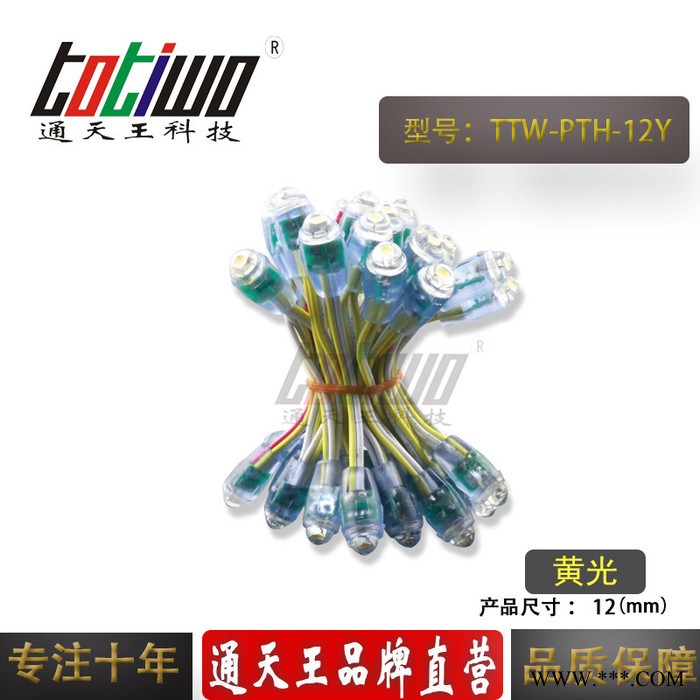 供应5V12V12MM黄光外露灯串 广告灯串 穿孔字灯串 LED外露灯串 LED灯串图2