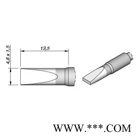 JBC原装烙铁芯C245-708烙铁头4.8mm一字凿形平头图2