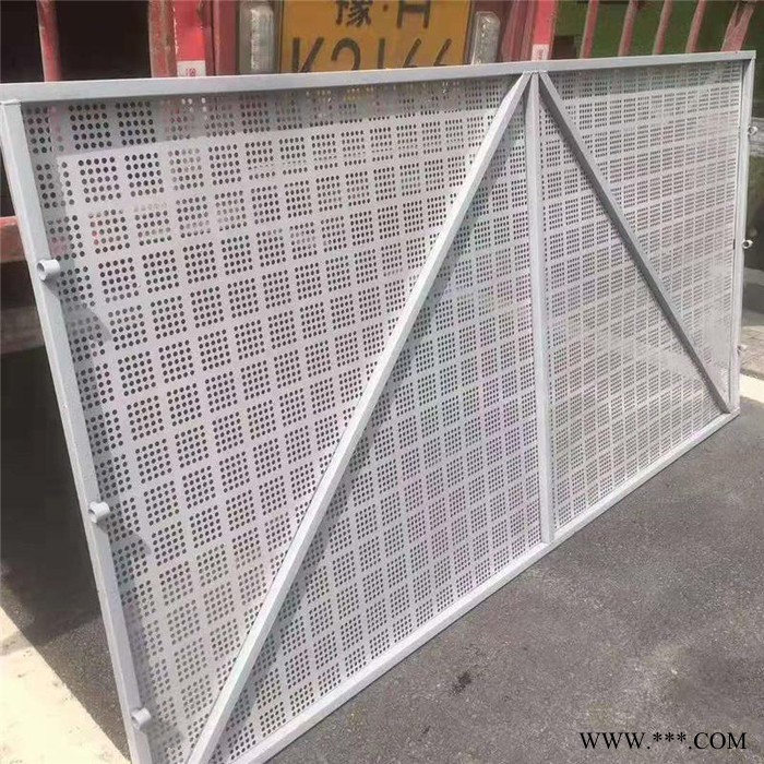 爬架网现货新型耐用外围网 蓝色圆孔喷塑半米字镀锌板组装爬架网图2