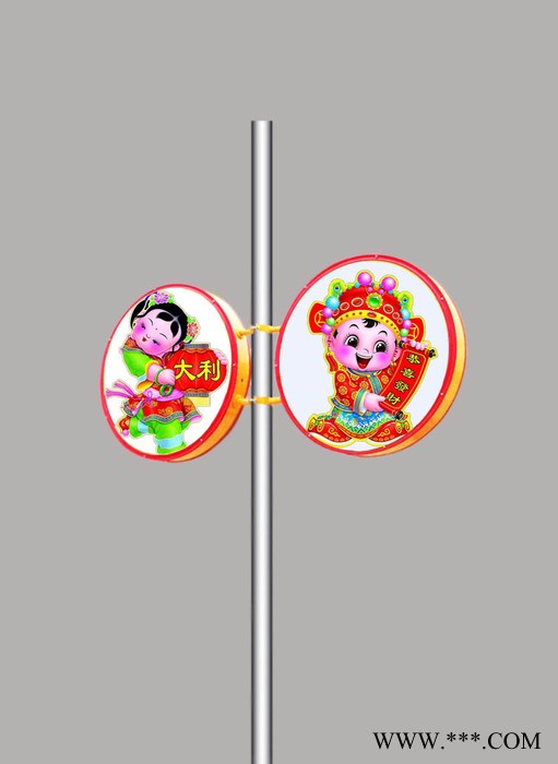 安丘铜字标牌灯箱 灯箱制作 指路牌 灯箱订做 圆灯箱图1