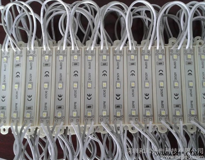 供应高亮3528三灯白光LED模组批发，吸塑发光字专用3528三灯模组图3