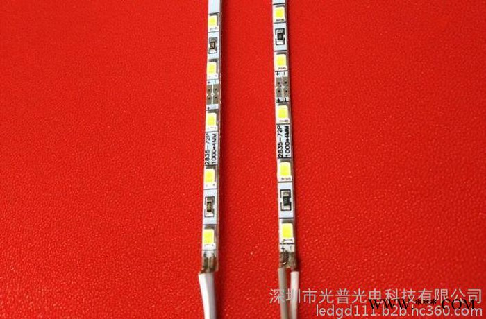 超薄灯箱专用LED灯条,4mm宽5730硬灯条双面铝板。LED灯带，LED软灯条，高亮树脂字，迷你字专用灯条，超高亮光带图3