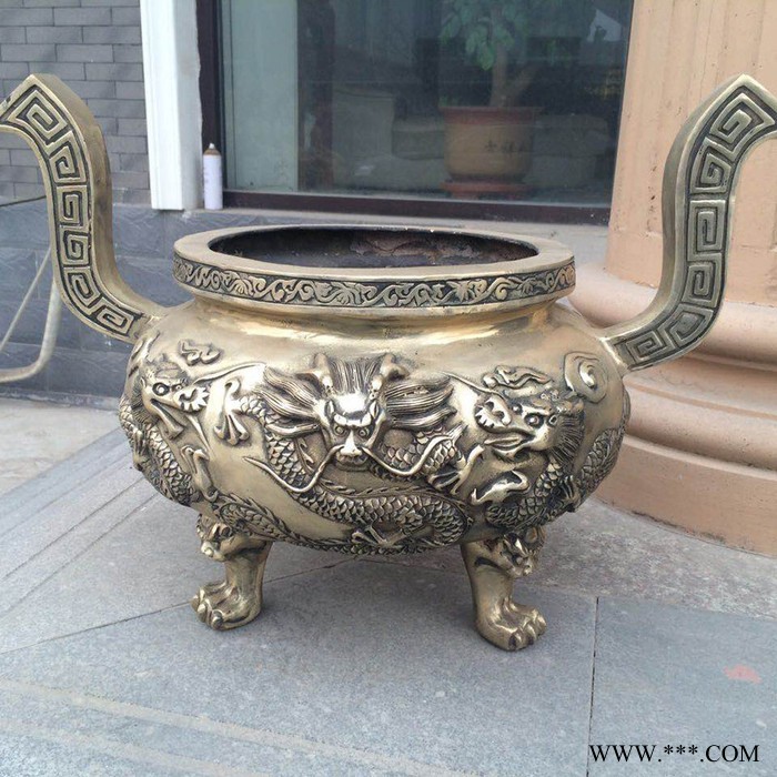 唐县香炉厂家妙缘铜雕定制公墓铁香炉 墓园铜香炉寺庙佛钟六字真言图5