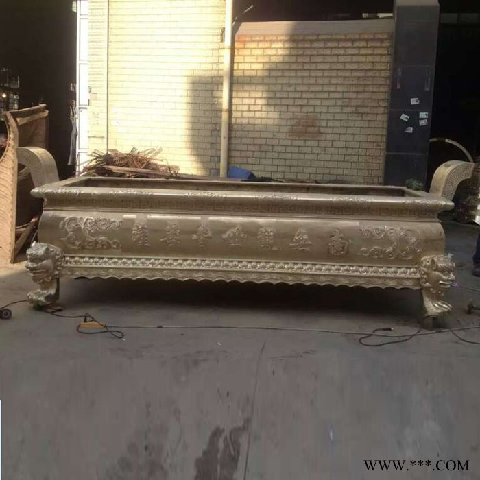 唐县香炉厂家妙缘铜雕定制公墓铁香炉 墓园铜香炉寺庙佛钟六字真言图6