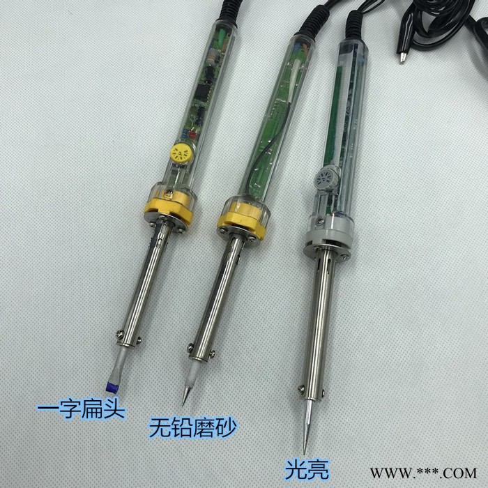 亚字 调温恒温款电烙铁长寿命光亮烙铁头磨砂60W80W图2