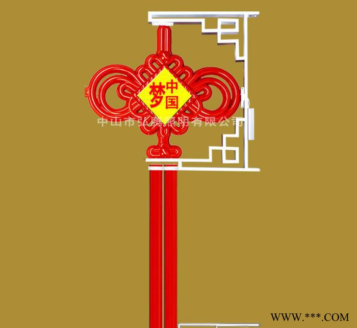 户外路灯中国结 福字led中国结中山弘腾照明大量现货直销图2
