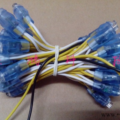 供应12V9mm平头外露灯串，led散光平头发光字灯串，红黄蓝绿白外露灯