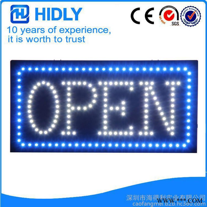 库存供应LED OPEN 招牌发光字简易灯箱 LED OPEN sign图3
