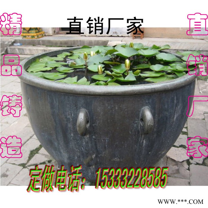纯铜故宫铜缸风水 定做铸铜大缸器皿狮子头寿字铸铁风水缸图3