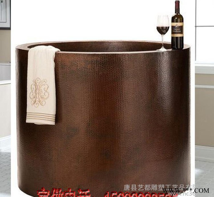 纯铜故宫铜缸风水 定做铸铜大缸器皿狮子头寿字铸铁风水缸图1