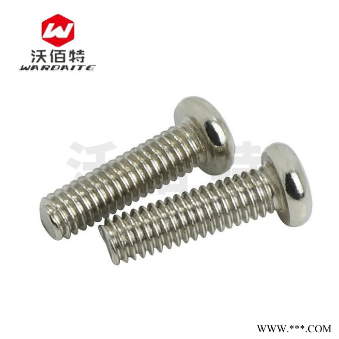 圆头机牙螺丝 十字螺栓 镀镍铁质电脑机箱小螺丝 M3x3-14-18-22--40图2