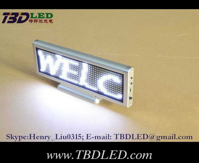 供应LED灯箱屏四字LED单色桌面台式桌签超薄LED条屏图3