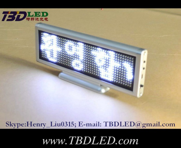 供应LED灯箱屏四字LED单色桌面台式桌签超薄LED条屏图1