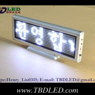 供应LED灯箱屏四字LED单色桌面台式桌签超薄LED条屏