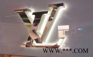 雷迈led背发光字制作，镜面钛金led背发光字制作厂家图3