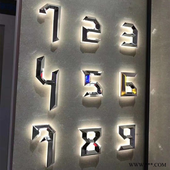 LED发光字 精工电镀背水晶发光 字背发光字厂家定制图4