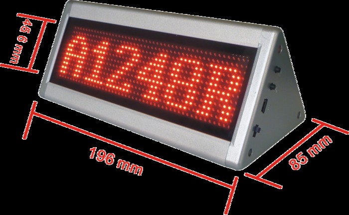 蓝创宇A1248R LED台式屏,双面式会议三角桌签,名字牌,可改字,两面电子嘉宾屏,前台信息屏,状态显示,**图5