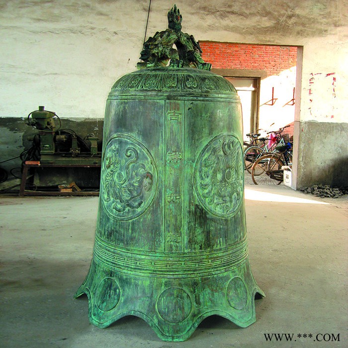 寺庙摆放黄铜钟景区悬挂祈福钟铜雕佛钟加工六字真言大铁钟学校可摆放镇压警钟图7
