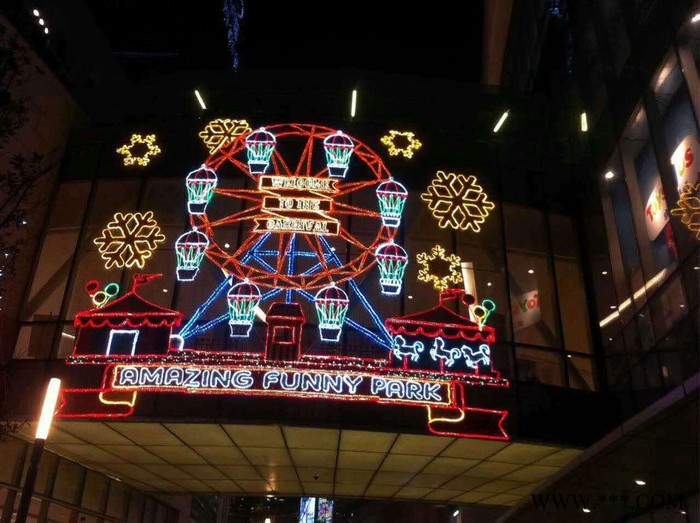 夜空彩虹壁挂式LED发光字 玻璃幕墙粘贴灯字、灯画 LED字画结合图3