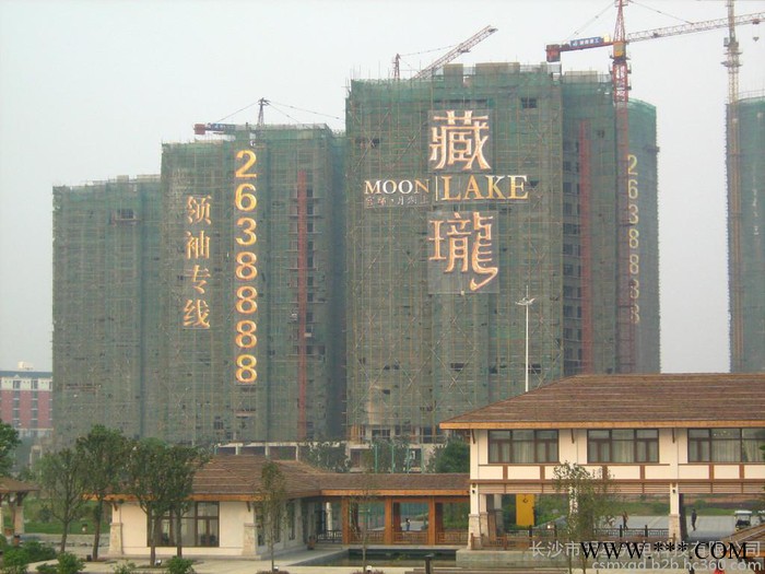 杭州楼盘发光字,杭州楼体字,杭州楼盘轮廓字 明星光电挂网发光字图4