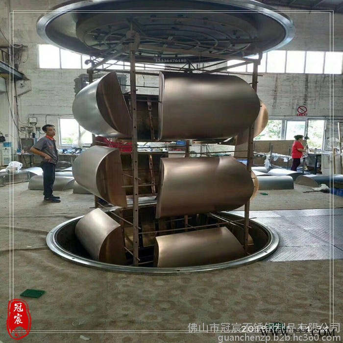中山**不锈钢灯箱字电镀钛金玫瑰金 不锈钢工艺制品电镀加工图4
