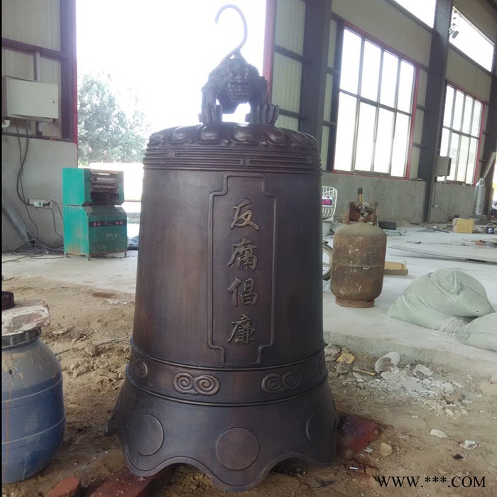 妙缘铜雕警示钟 铜钟工艺品 特制六字真言钟 唐县大型铜钟铁钟铸造公司图6