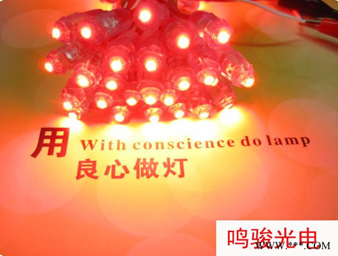 9mm红 绿 蓝 白 黄LED外露灯串 发光字防水灯 广告牌外漏灯珠图5