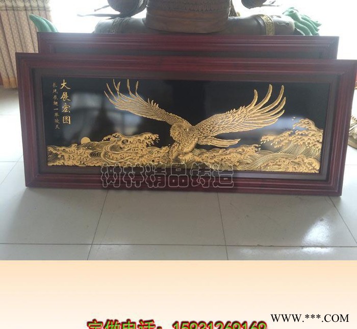 定做紫铜浮雕壁画福|福字壁画带对联|玄关摆件|馈赠工艺礼铜雕