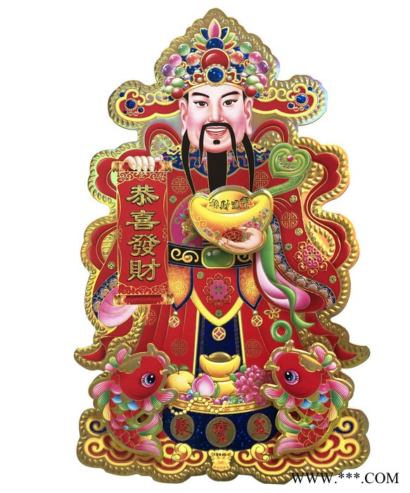 大量批发2020聚贯年画优良镂空金箔春节用品福字款式新颖支持银行保险公司专版定制印刷logo尺寸款式齐全图5