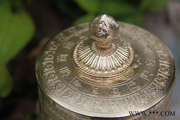 定制真金吉祥如意轮 唐多括罗 转经轮 转经筒 万事吉祥如意  风水工艺品 佛教用品 密宗法器 六字真言 专修经轮图3