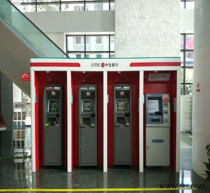 中信银行 水晶字广告牌 大堂式烤漆ATM防护舱 制造图2